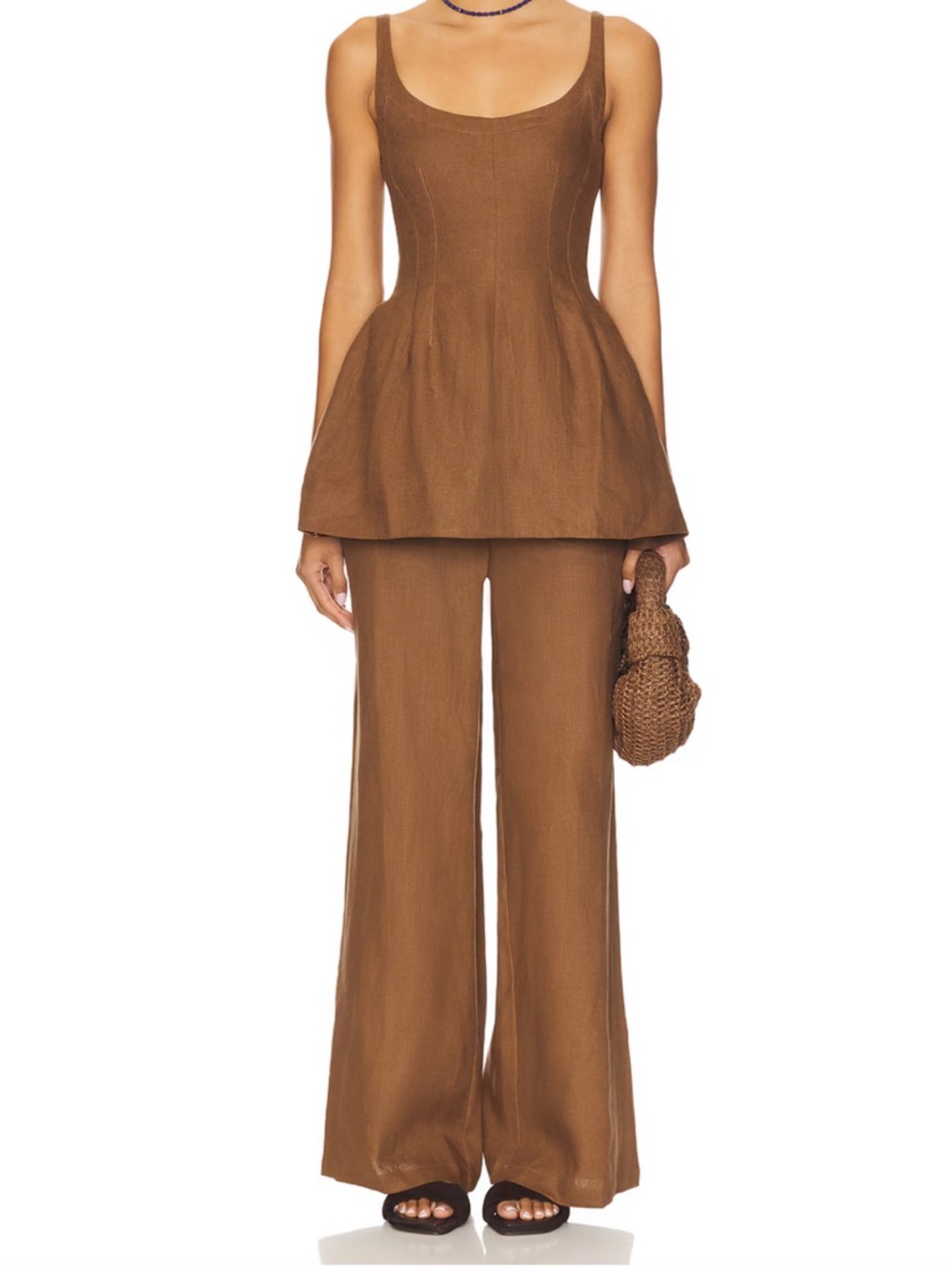 NWT Faithful Clay Linen Wide Leg Pants - US 6